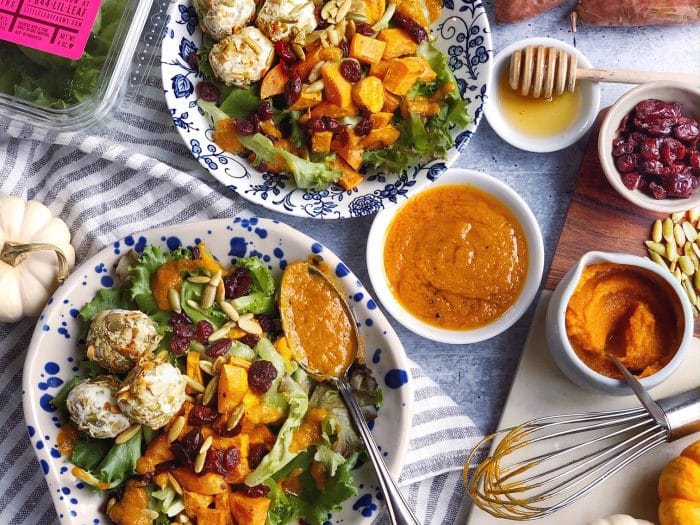 Harvest Salad with Creamy Pumpkin Vinaigrette