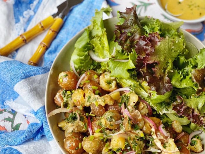 French Potato and Greens Salad