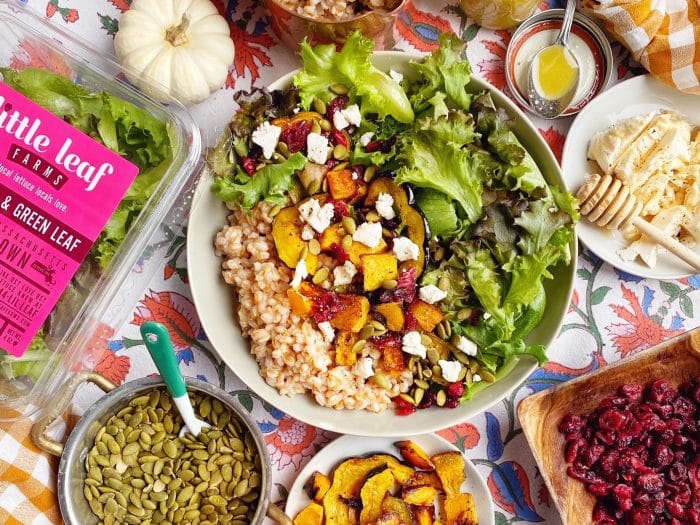 Squash and Farro Salad with Maple Mustard Vinaigrette