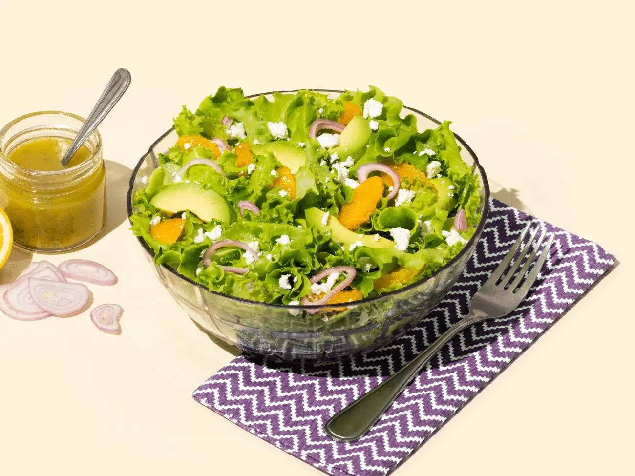 Sweet Baby Butter Leaf Salad with Lemon Hot Honey Vinaigrette