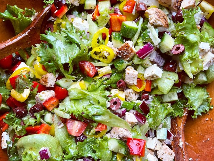 Loaded Greek Salad with Lemon Vinaigrette