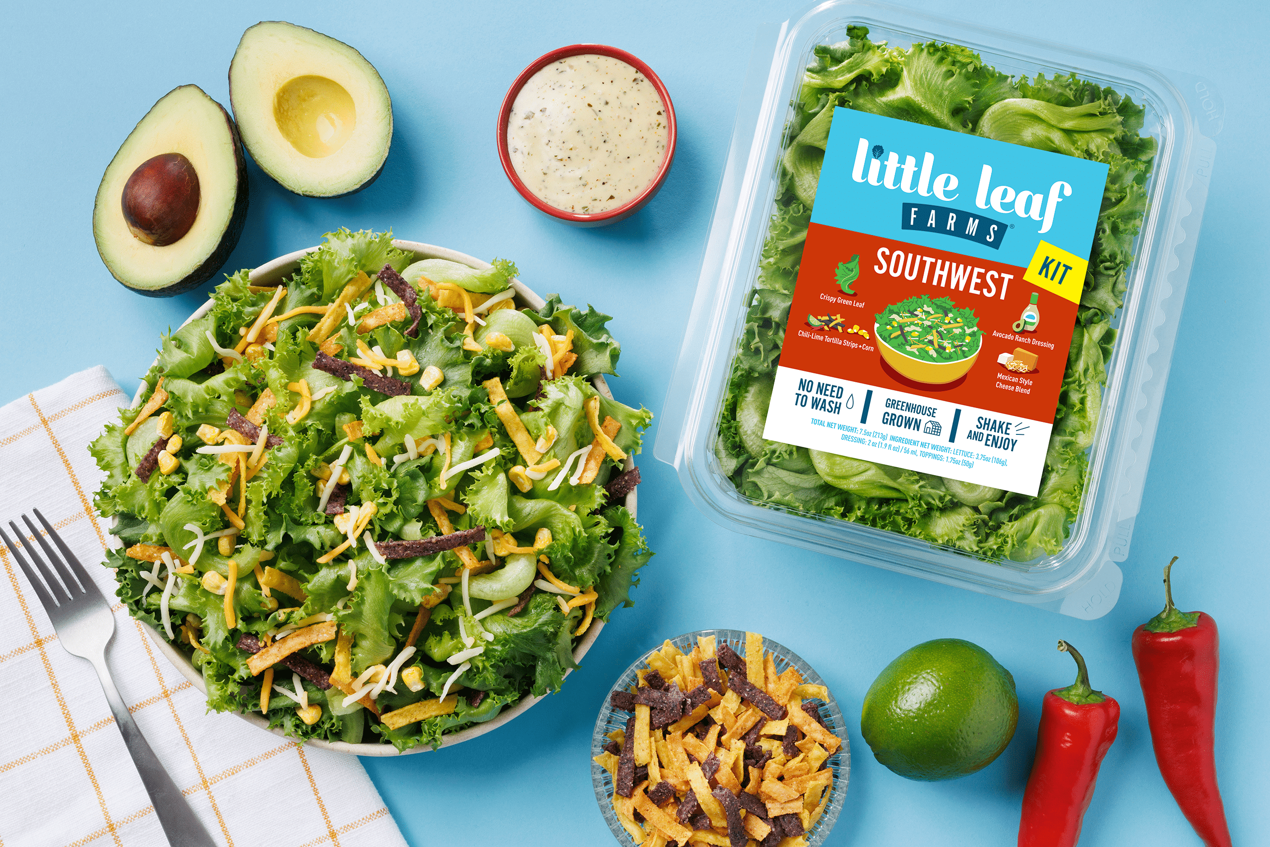 Southwest Salad with Shrimp and Brown Rice