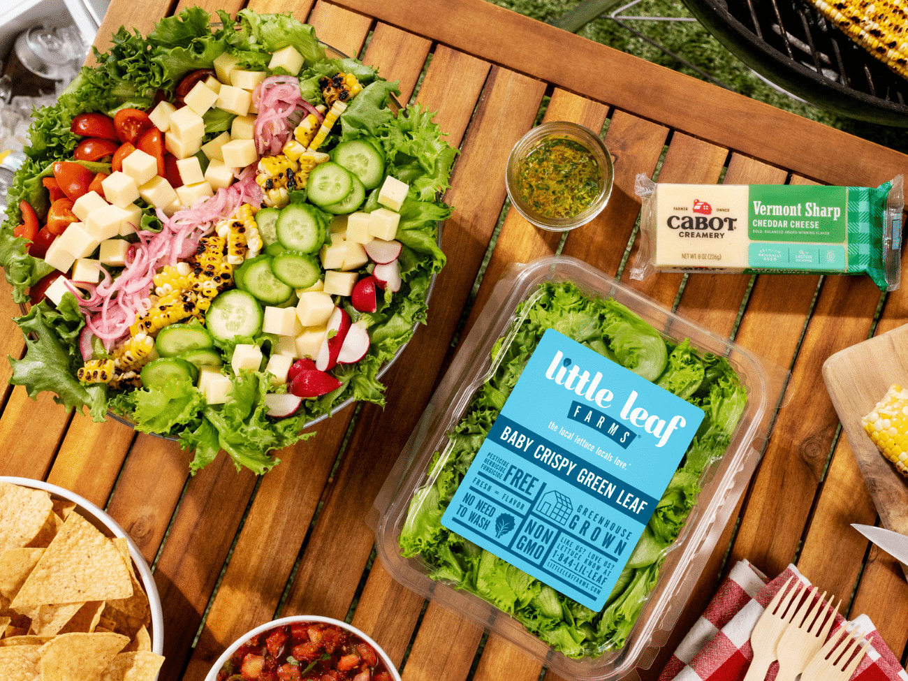Grilled Corn & Cheddar Chopped Salad