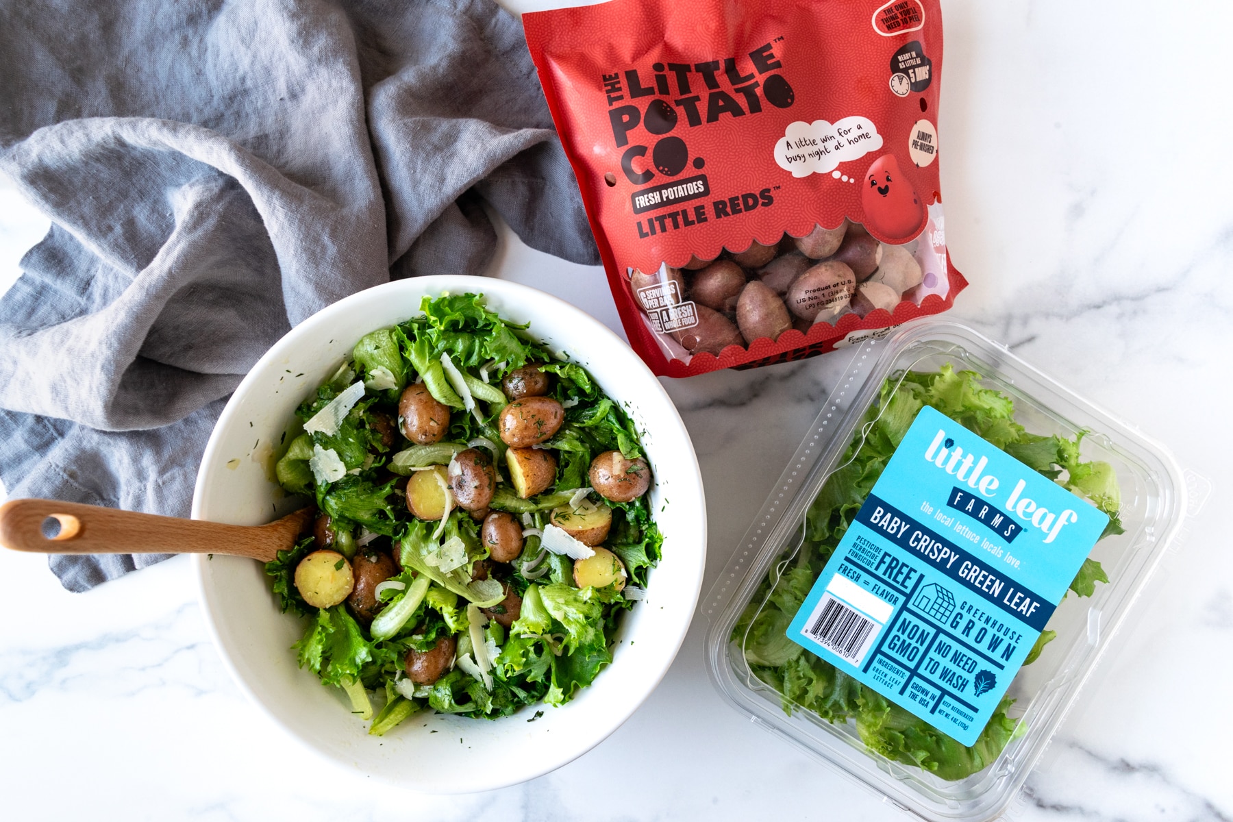 Lemon Herb Potato and Greens Salad
